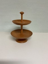 Alte Etagere 2 Etagen Holz Servierständer Gebäck Deko 70er Jahre