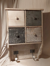 Vintage Handtuchhalter Küchenschrank Wandboard Wandschrank Holz Shabby Chic!