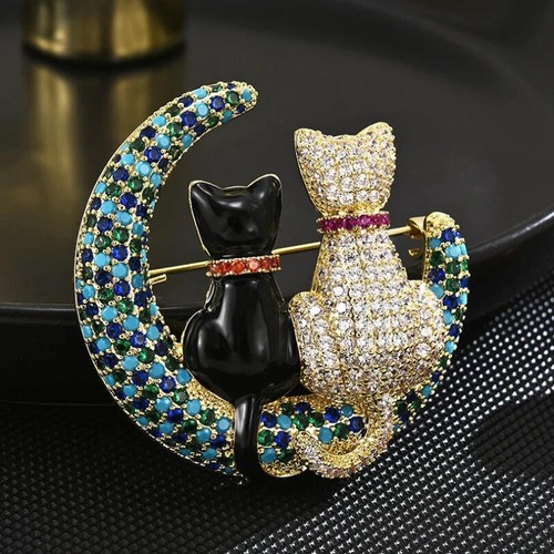 Luxus kristall katzen mond - kristall,