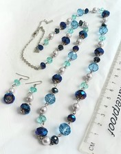 Vicenza lange blaue Glasperlen
