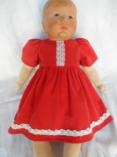 Puppenkleidung kleid rot - ,