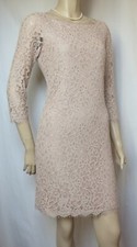 Diane von Furstenberg Cocktailkleid 36 Spitze rosa nude Zarita lace dress US 6