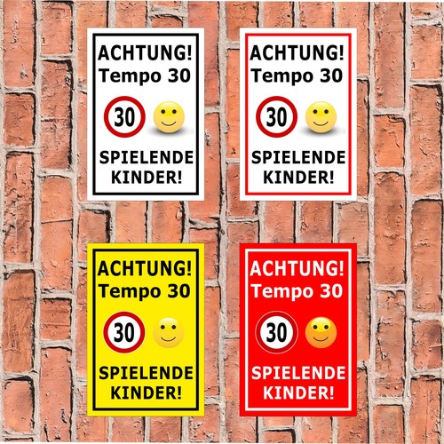 Schild achtung tempo 30 - schild,