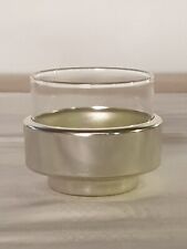 VEB Union Quedlinburg Becher Alu mit Glashalter Trinkbecher Teelichthalter DDR