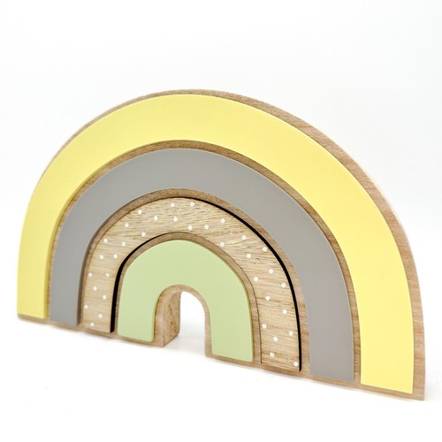 Dekoelement holz regenbogen - dekoelement,