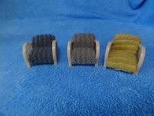 3 alte Sessel fürs Puppenhaus Puppenstube aus Kunststoff 60 / 70 er Jahre