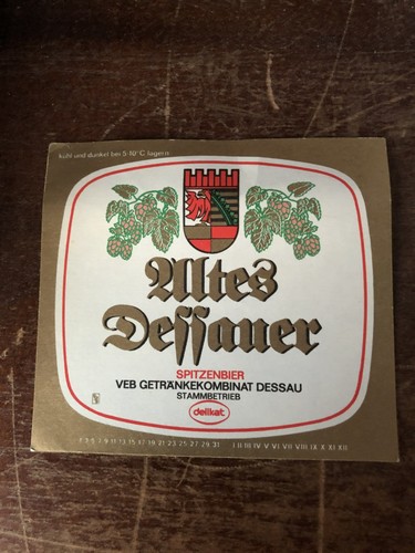 Bieretikett brauerei dessau - bieretikett,
