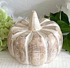 Großer  Kürbis Beige - Weiß