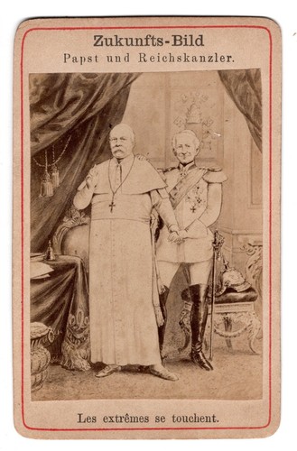 Cdv satire bismarck - bismarck, papst