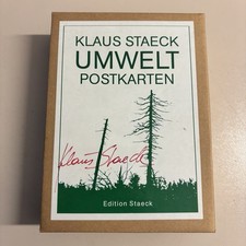 Klaus Staeck: Umwelt Postkarten 108 Stück in Schachtel signiert