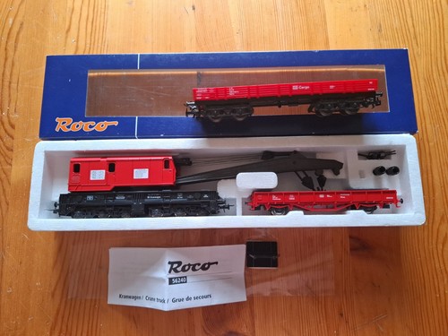Roco kranwagen rot plus - h0,