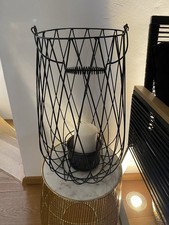 Metall Deko Laterne Schwarz