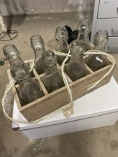 Holzkiste mit Flaschen Deko Vintage Shabby Chic