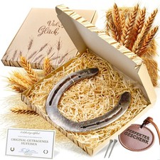 Echtes getragenes Hufeisen | Glücksbringer Geschenk | Inkl. Echtheitszertifikat