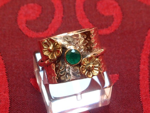 Designer ring synth smaragd - designer,