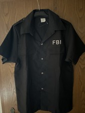 Fastnacht, Fbi Herren Hemd, 48/50Neu In Schwarz