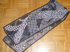 Schal m. geometrischem Muster , ca. 182 x 33 cm.