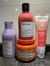 4 tlg Set Redken Blondage Shampoo Loreal Pro Longer Garnier Fructis Bomb Sante 