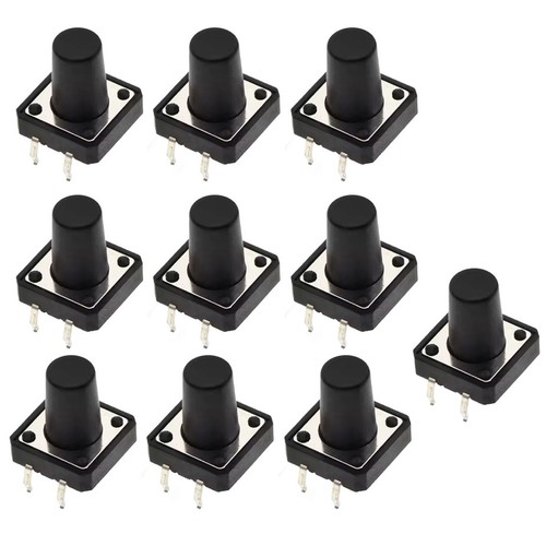 10x taster 12x12x13mm tht - taster, –