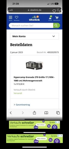 Wohnwagen vorzelt gebraucht - wohnwagen,
