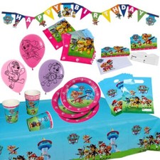 XXL Party Geburtstag Set für Mädchen | Paw Patrol | Partykoffer 51 Teile
