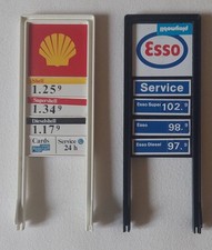 Playmobil 2 große Tankstellen Preisschilder Esso und Shell sehr gut Erhalten Gün