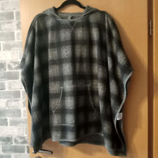 EDDIE BAUER karierter  Fleece Poncho mit Kaputze ** Gr.M/L