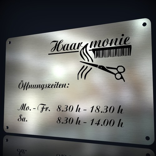 Edelstahl firmenschild mit - firmenschild,