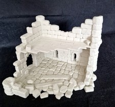 3D gedruckte Ruinenburg / Hausruine – Tabletop Gelände Warhammer D&D Diorama 28m