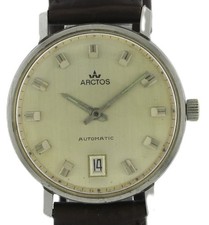 ARCTOS Vintage Automatic Herrenuhr Stahl 35,5mm aus Pforzheim, läuft perfekt