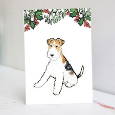 Foxterrier Weihnachtskarte