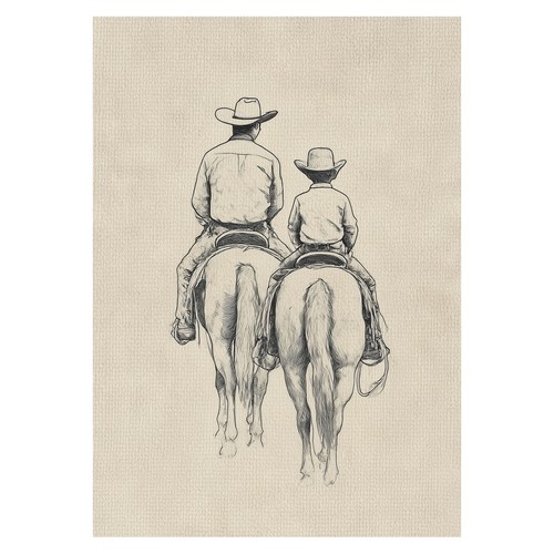 Kaktus western vintage poster - western,