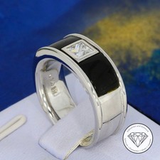 Wert  4.050,- Edler Lüth Bijoux Diamant Solitär Ring 750 / 18 Kt Weiß Gold xxyy