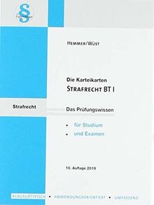 Karteikarten strafrecht i - karteikarten, bt