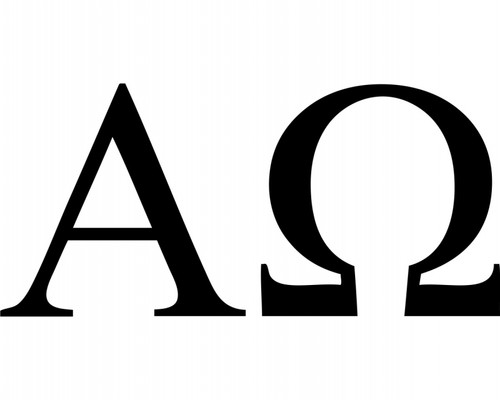 Aufkleber alpha und - alpha, omega