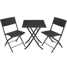 Rattan Balkonset Trevi Gartenmöbel Balkonmöbel Terassenmöbel schwarz B-Ware