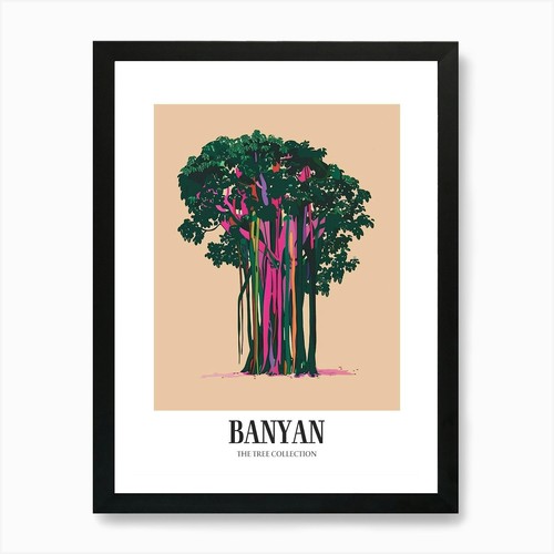 Banyan baum bunte illustration - banyan,
