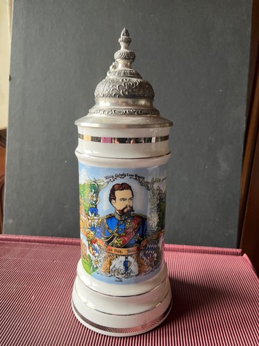 Bierkrug mit zinndeckel cm - bierkrug, 20