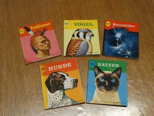 5 alte Sachbücher Taschenquiz 1960er Kinderbücher Größe PIXI Vintage Lehning RAR