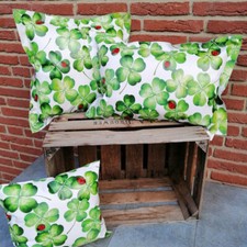 Wachstuchkissen Glücksklee -