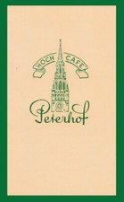Alte Speisekarte * Hoch-Cafe Peterhof * München * ca. 50iger/60iger Jahre 