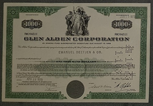 Glen alden corporation - alden,
