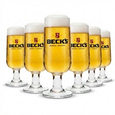 6x Becks Bier Glas 0,3l Pokal