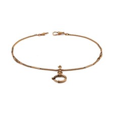 Alte Taschenuhrkette Goldmagnet Länge 46 cm pocket watch chain silver antik