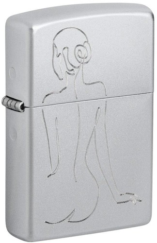 Zippo satin finish graviert - zippo,