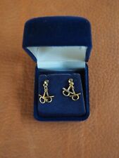 Ohrstecker Ohrringe Mädchen Kinder Geschenkidee Reiten Ponys Pferde goldfarben