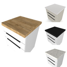 Küche Arbeitsplatte maßgeschneidert 38mm weiß/schwarz/eich/marmoriert, 30-180 cm