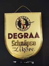 Werbeschild mit Uhr - alt/selten-  DEGRAA Schnäpse + Liköre - Sammlungsauflösung