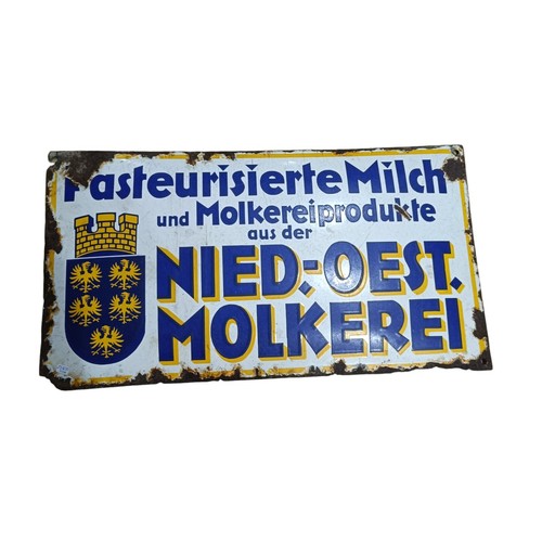 Emailschild pasteurisierte - emailschild,