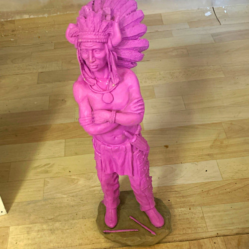 Indianer figur statue rosa mit - statue,